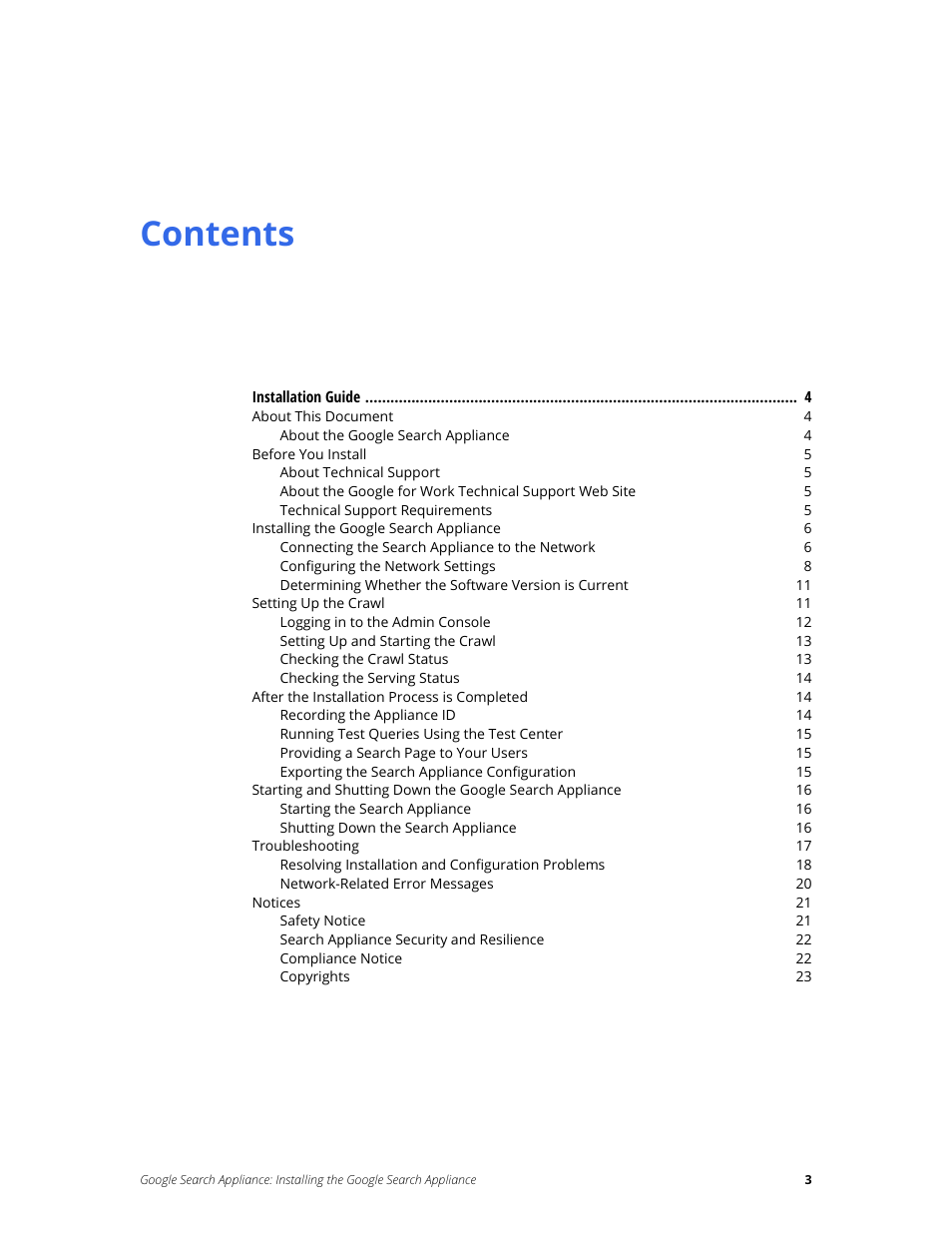 Google Search Appliance Installing the Google Search Appliance User Manual | Page 3 / 23