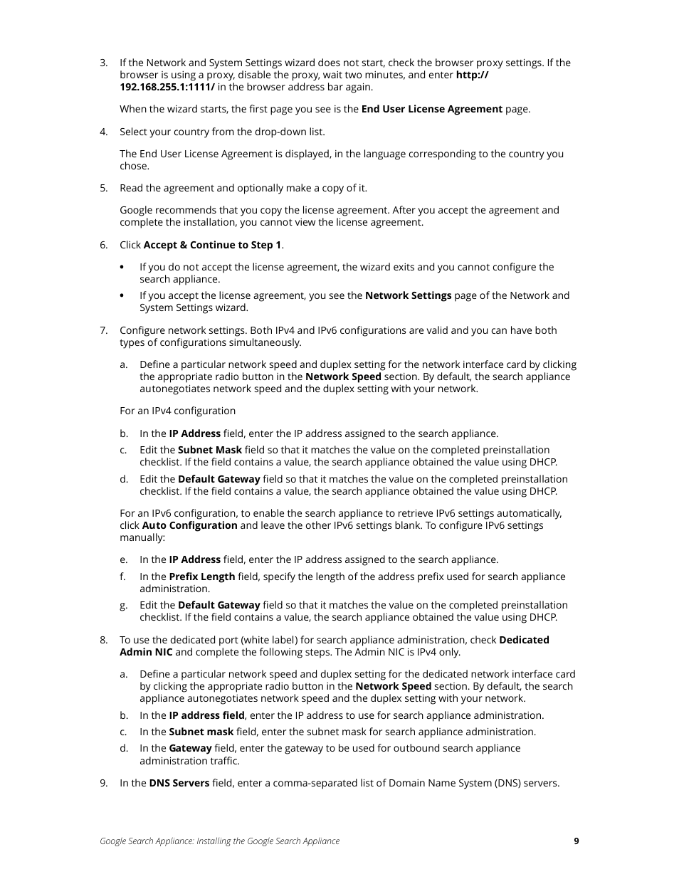 Google Search Appliance Installing the Google Search Appliance User Manual | Page 9 / 23