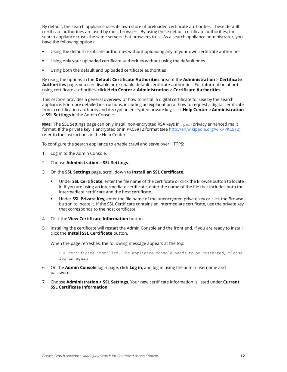 Google Search Appliance Managing Search for Controlled-Access Content User Manual | Page 12 / 85