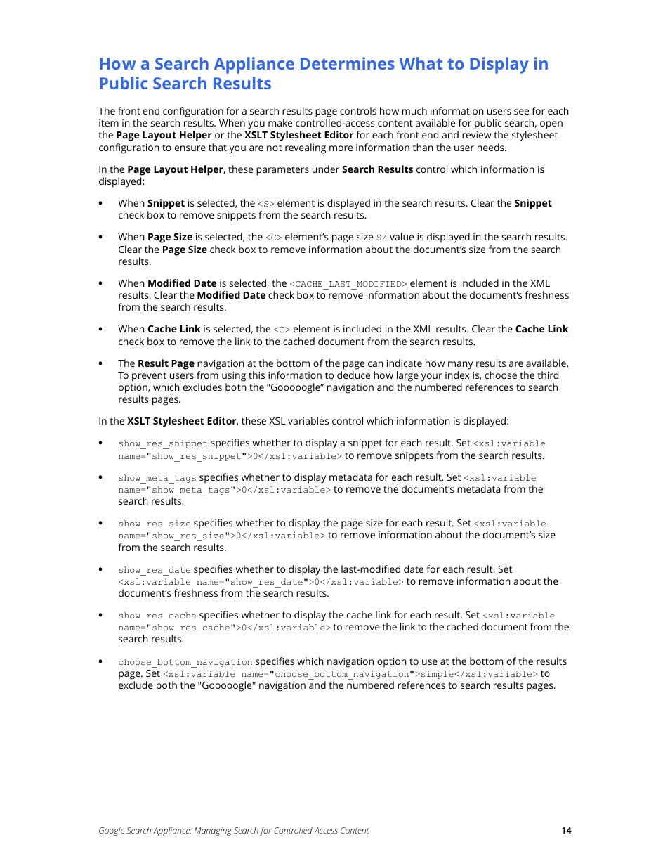 Google Search Appliance Managing Search for Controlled-Access Content User Manual | Page 14 / 85
