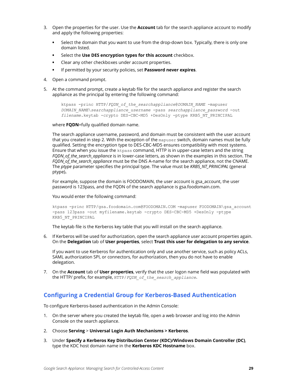 Google Search Appliance Managing Search for Controlled-Access Content User Manual | Page 29 / 85
