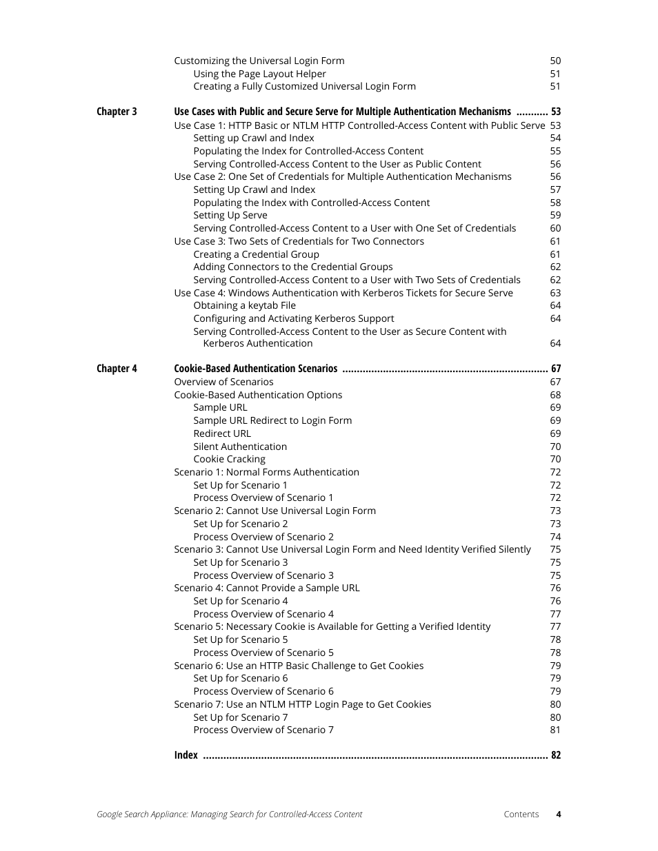 Google Search Appliance Managing Search for Controlled-Access Content User Manual | Page 4 / 85
