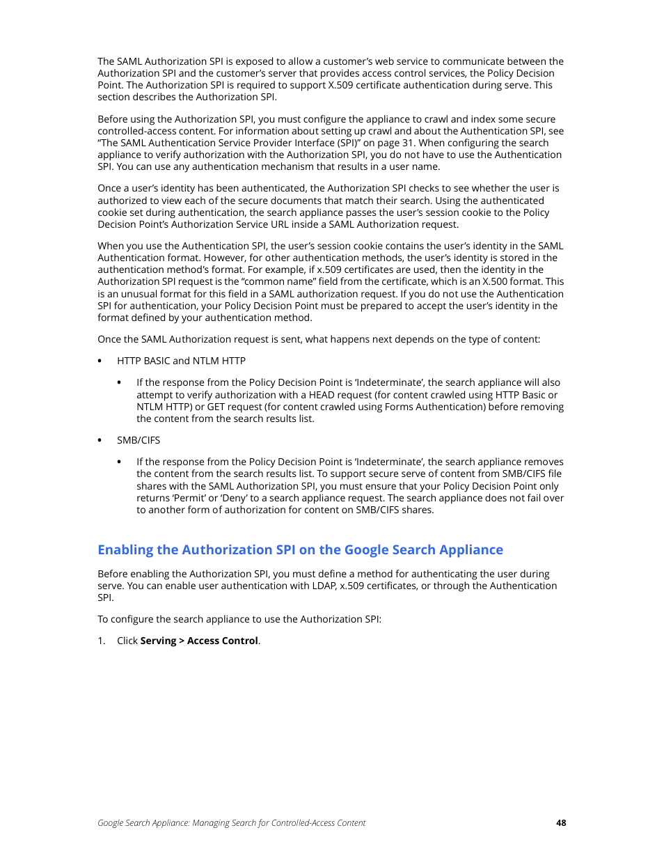 Google Search Appliance Managing Search for Controlled-Access Content User Manual | Page 48 / 85