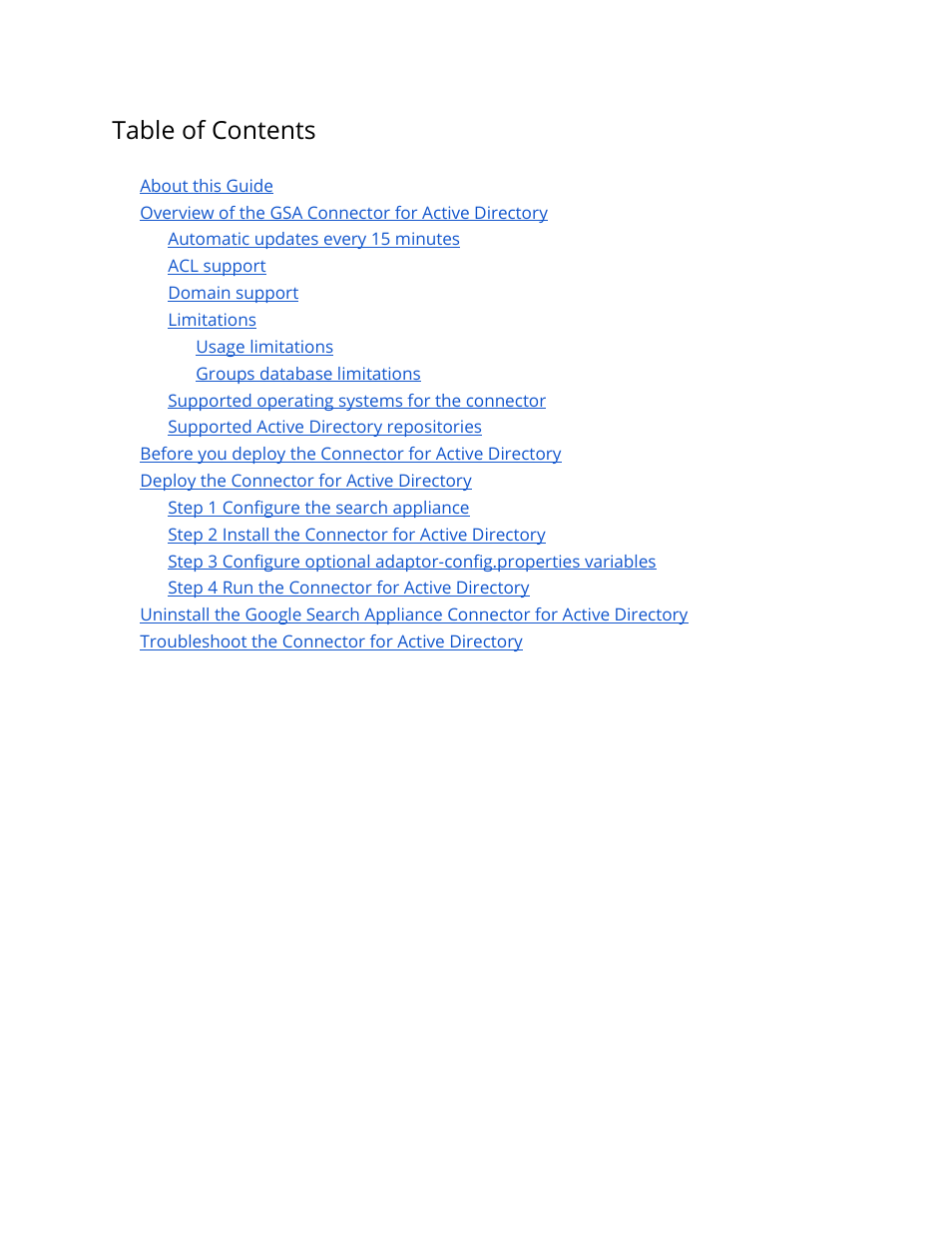Google Search Appliance Connectors Deploying the Connector for Active Directory User Manual | Page 2 / 15