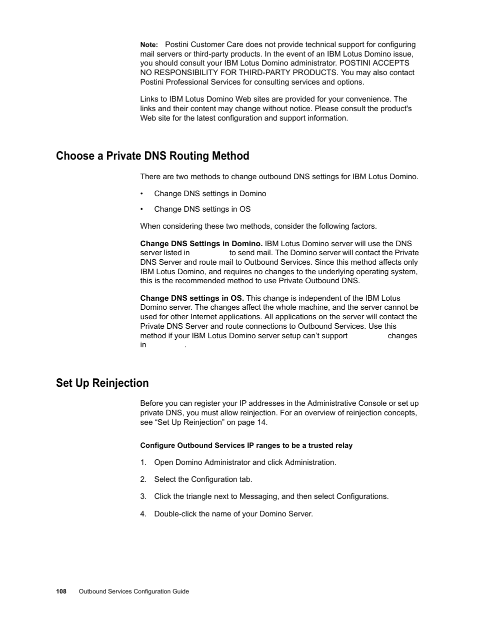 Choose a private dns routing method, Set up reinjection | Google Outbound Services Configuration Guide User Manual | Page 101 / 128