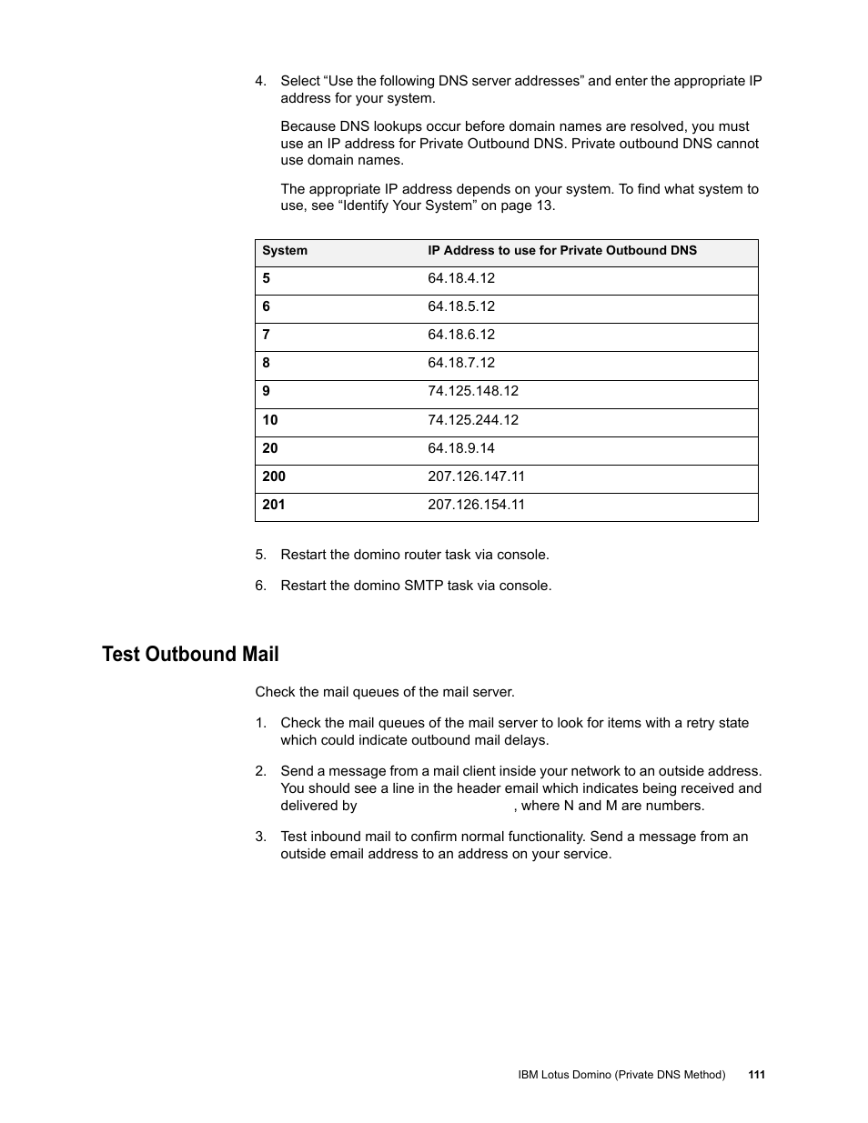 Test outbound mail | Google Outbound Services Configuration Guide User Manual | Page 104 / 128