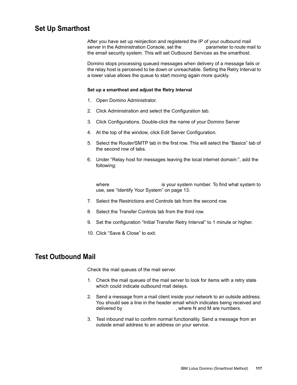 Set up smarthost, Test outbound mail | Google Outbound Services Configuration Guide User Manual | Page 109 / 128