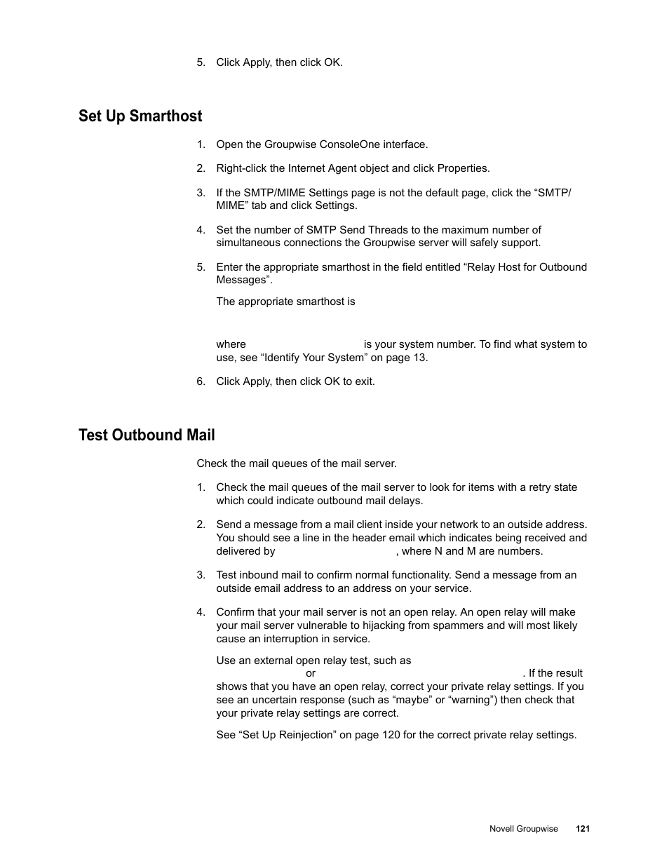 Set up smarthost, Test outbound mail | Google Outbound Services Configuration Guide User Manual | Page 113 / 128