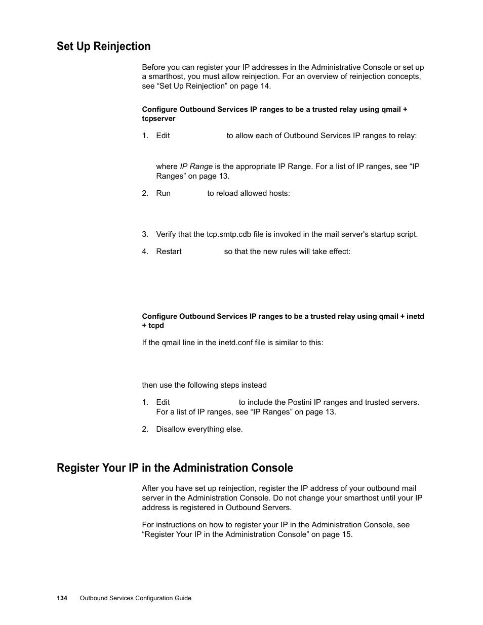 Set up reinjection, Register your ip in the administration console | Google Outbound Services Configuration Guide User Manual | Page 124 / 128