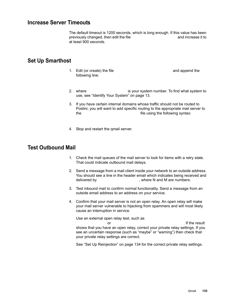 Increase server timeouts, Set up smarthost, Test outbound mail | Google Outbound Services Configuration Guide User Manual | Page 125 / 128