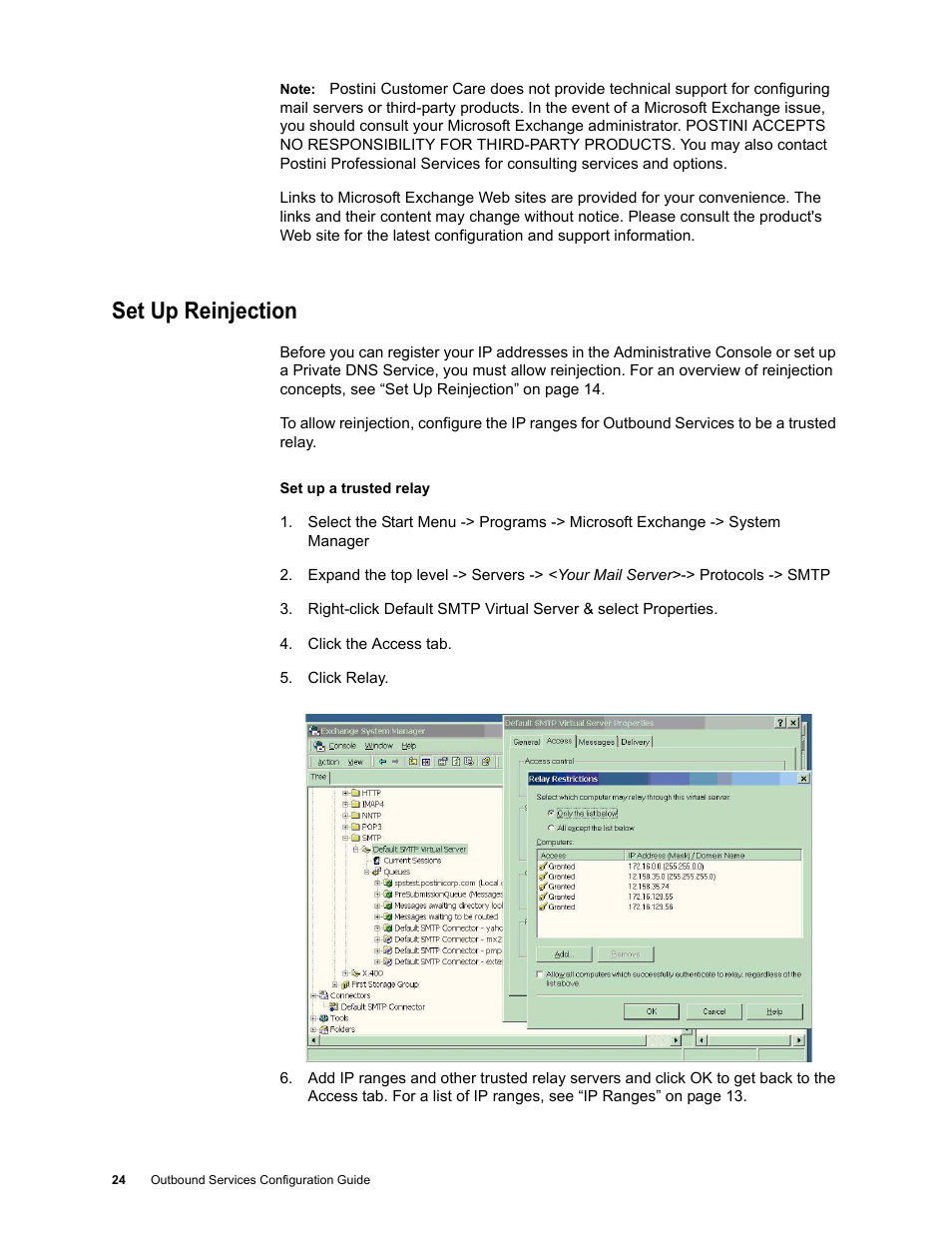 Set up reinjection | Google Outbound Services Configuration Guide User Manual | Page 22 / 128