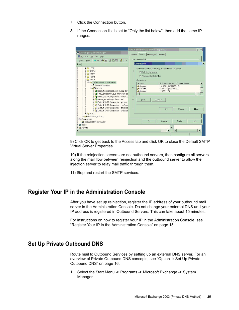 Register your ip in the administration console, Set up private outbound dns | Google Outbound Services Configuration Guide User Manual | Page 23 / 128