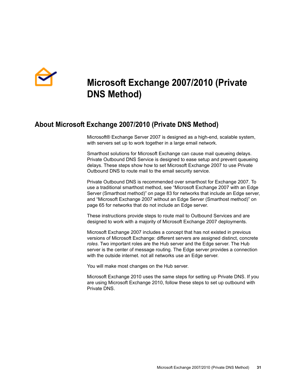 Microsoft exchange 2007/2010 (private dns method) | Google Outbound Services Configuration Guide User Manual | Page 29 / 128