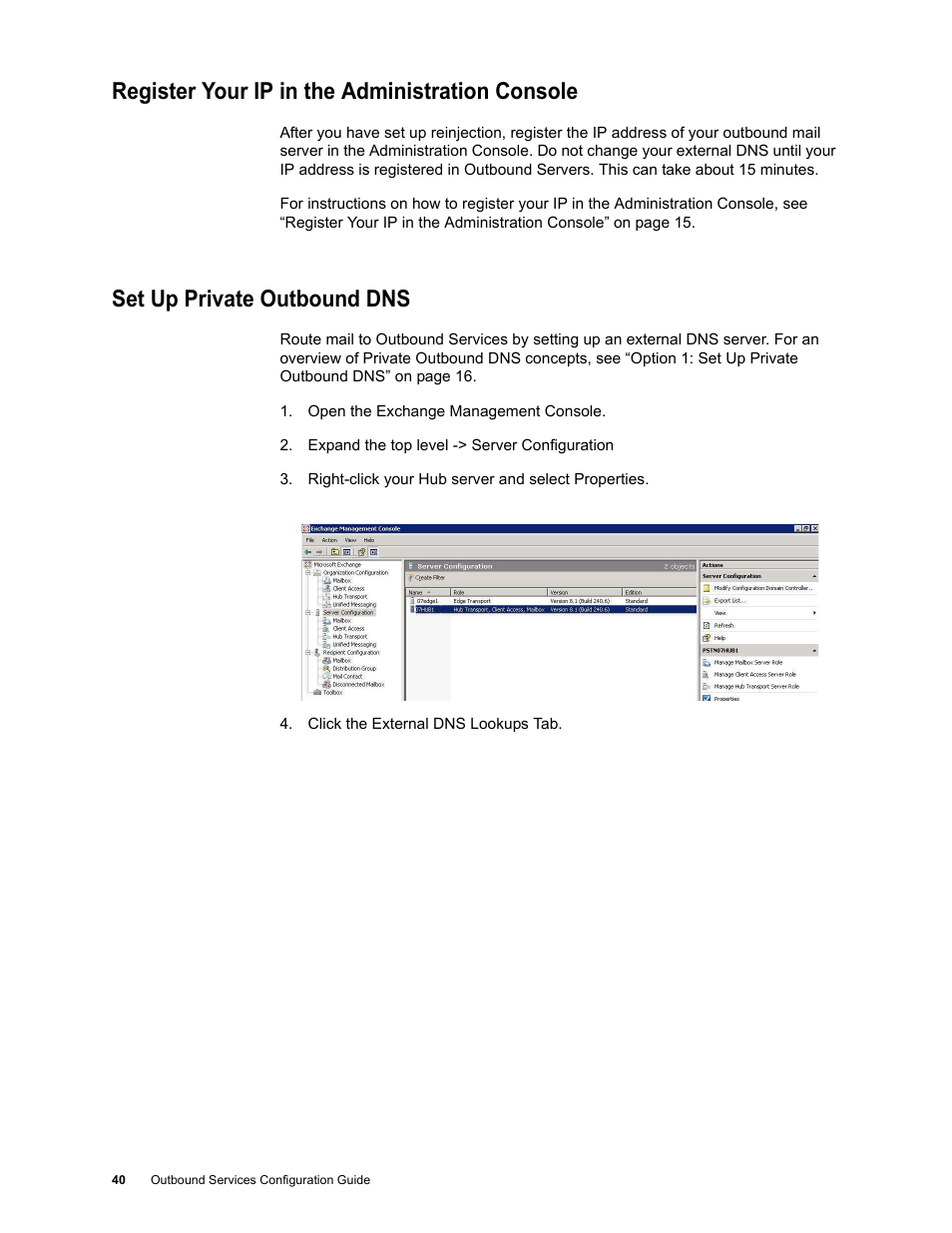 Register your ip in the administration console, Set up private outbound dns | Google Outbound Services Configuration Guide User Manual | Page 38 / 128