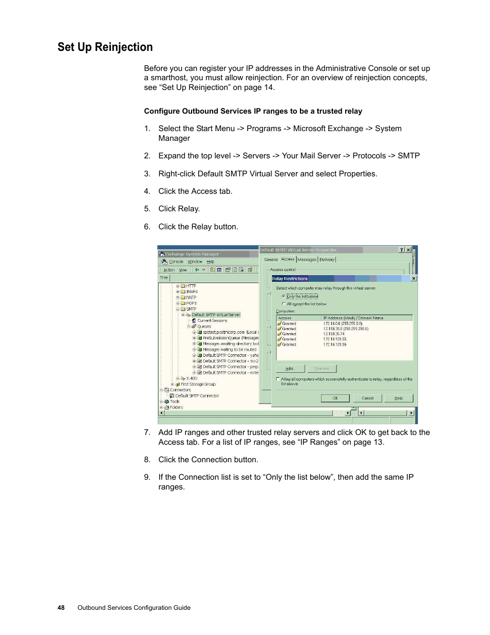 Set up reinjection | Google Outbound Services Configuration Guide User Manual | Page 45 / 128