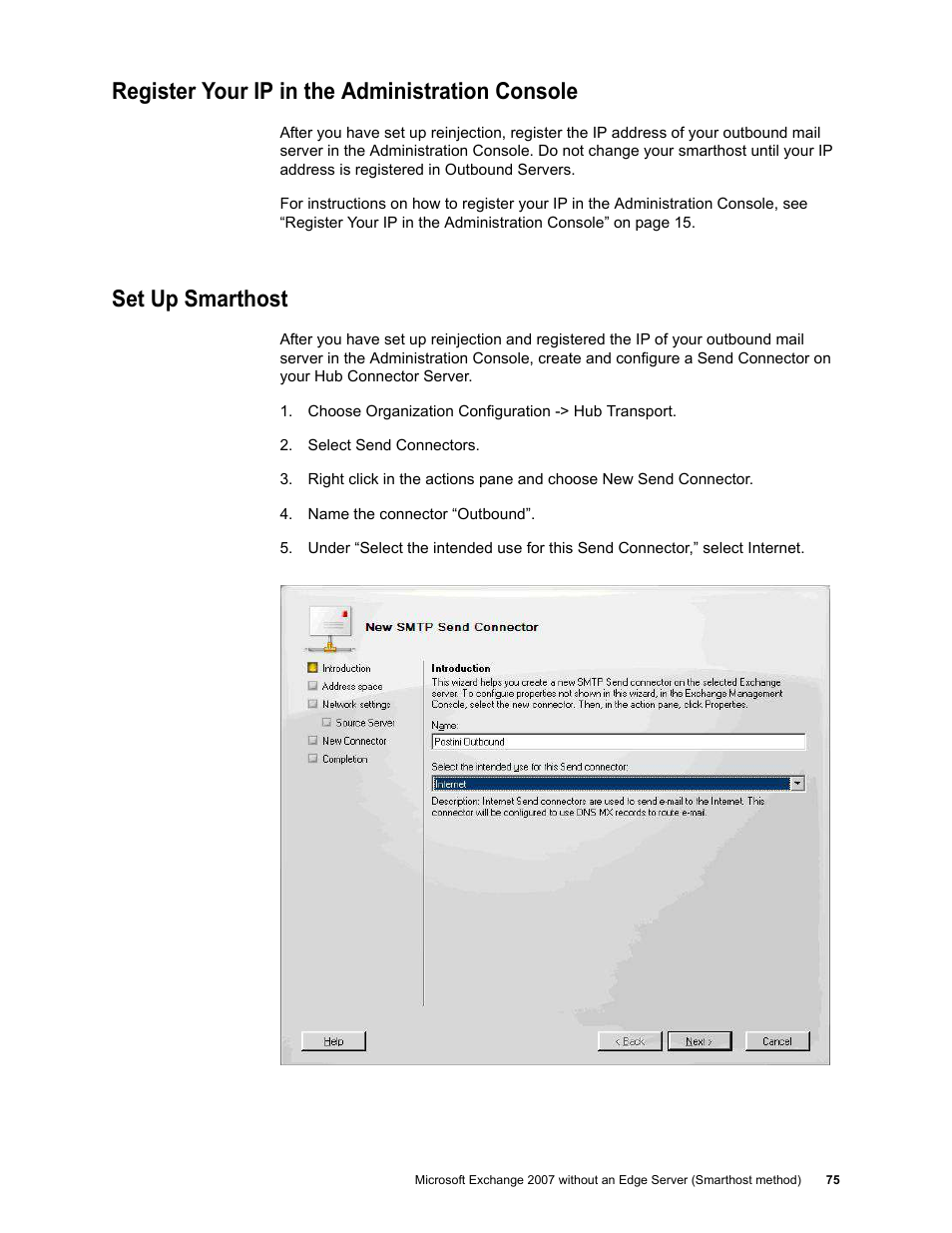 Register your ip in the administration console, Set up smarthost | Google Outbound Services Configuration Guide User Manual | Page 70 / 128