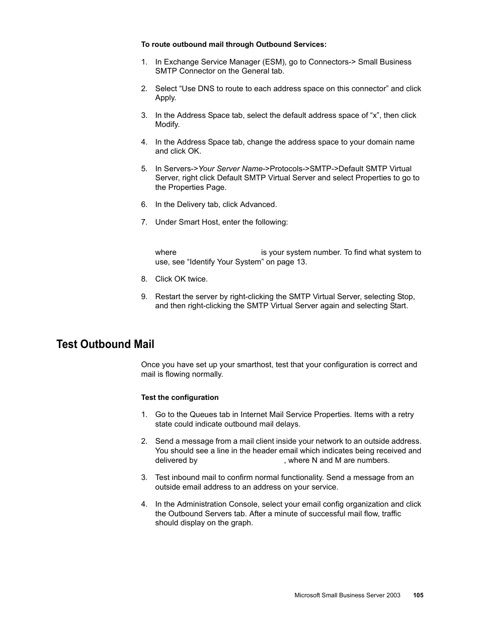 Test outbound mail | Google Outbound Services Configuration Guide User Manual | Page 98 / 128