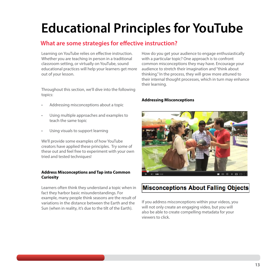 Educational principles for youtube, What are some strategies for effective instruction | Google YouTube Creator Playbook Guide Education User Manual | Page 13 / 47