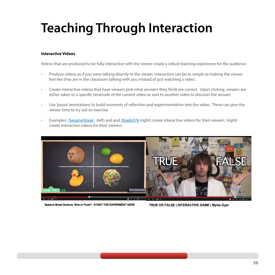 Teaching through interaction | Google YouTube Creator Playbook Guide Education User Manual | Page 39 / 47