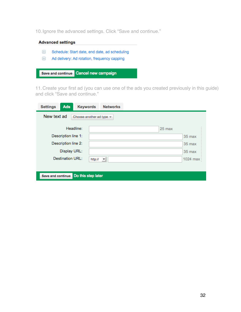 Google Grants Account Creation Guide User Manual | Page 32 / 36