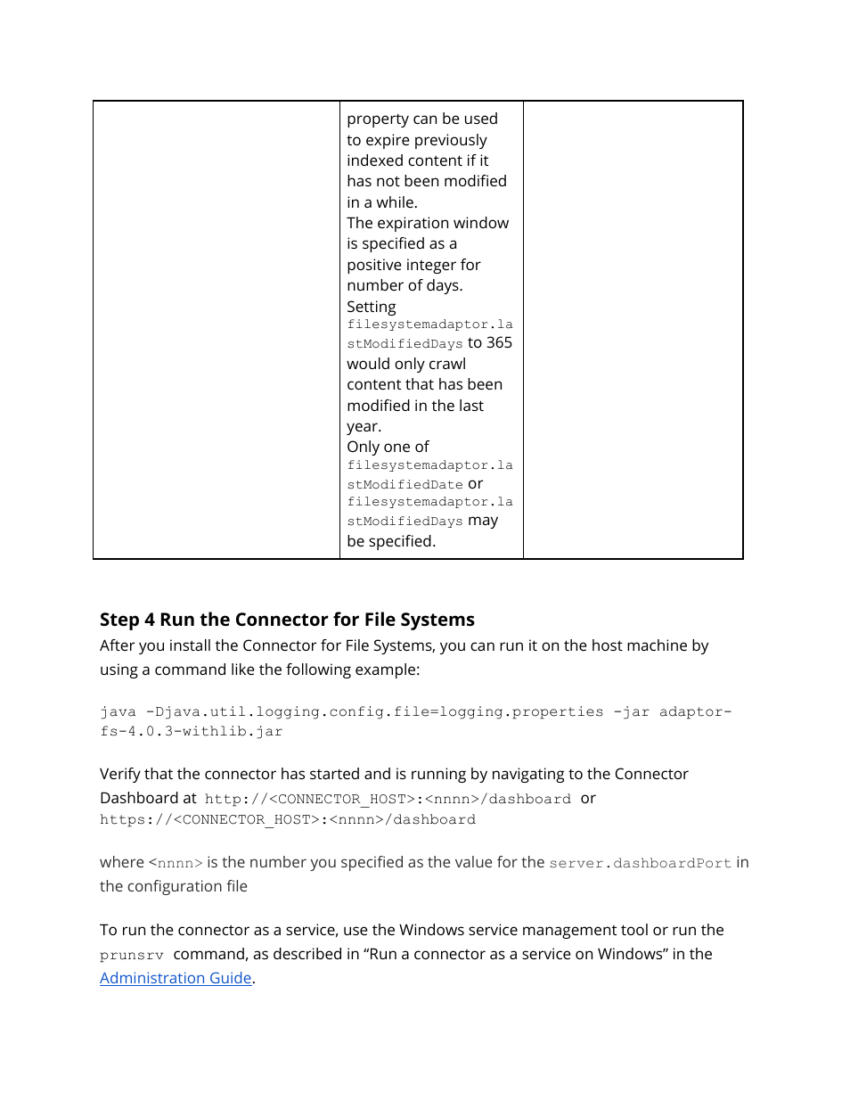 Step 4 run the connector for file systems, Run the connector for file systems | Google Search Appliance Connectors Deploying the Connector for File Systems User Manual | Page 15 / 18