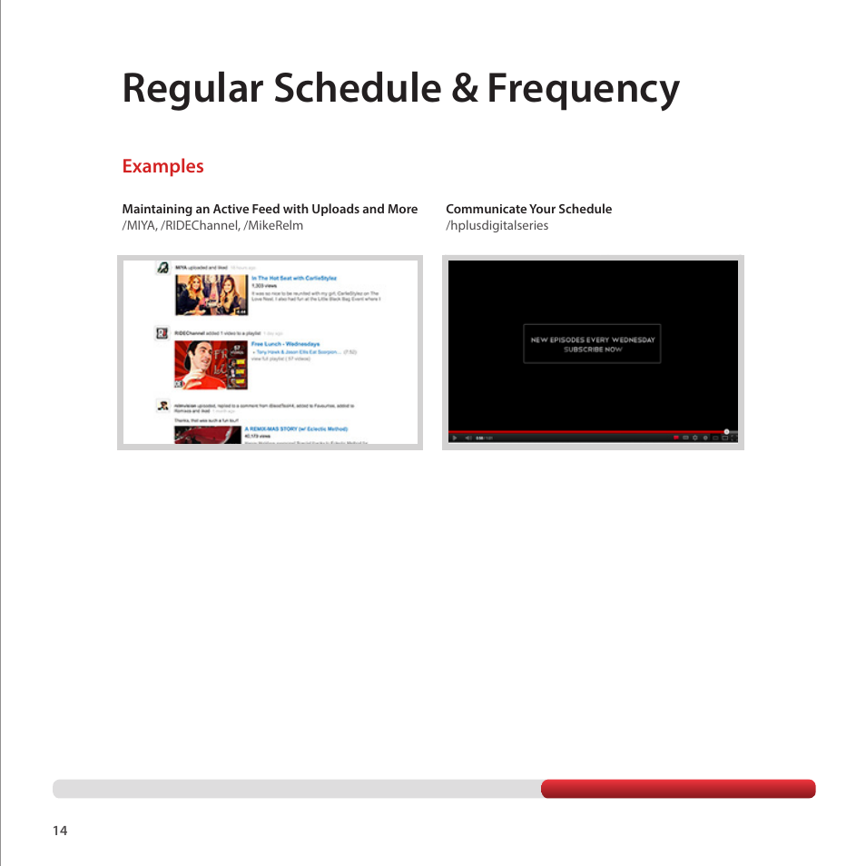 Regular schedule & frequency | Google Creator Playbook Version 4 User Manual | Page 16 / 92
