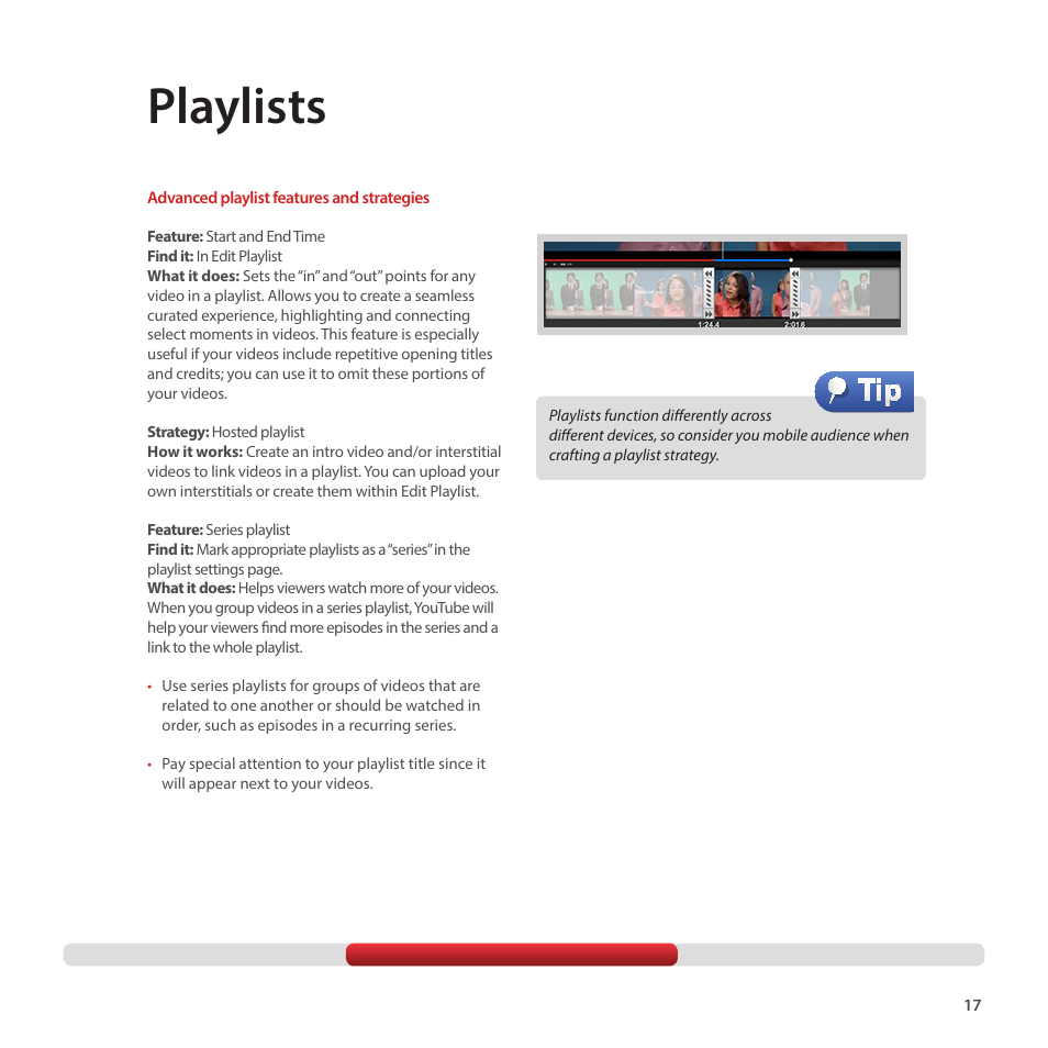 Playlists | Google Creator Playbook Version 4 User Manual | Page 19 / 92