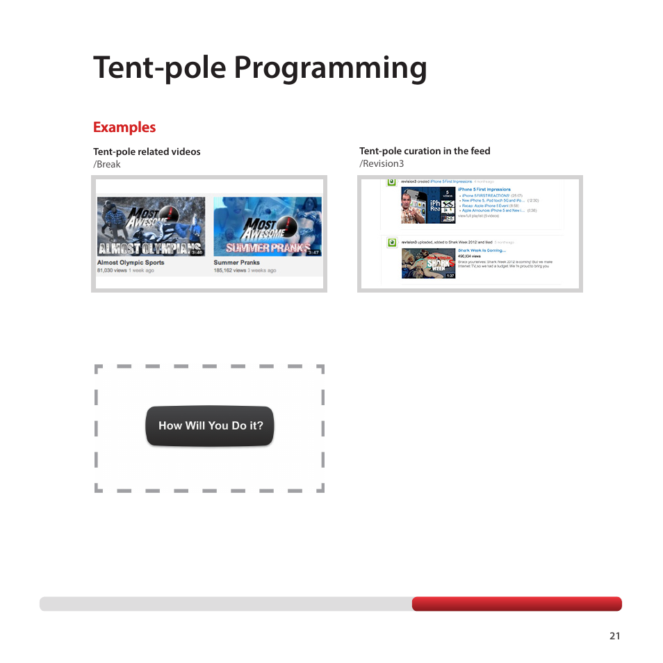 Tent-pole programming | Google Creator Playbook Version 4 User Manual | Page 23 / 92