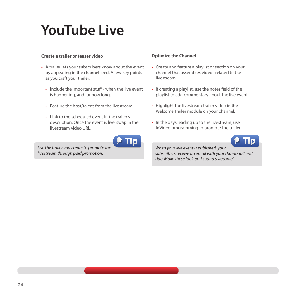 Youtube live | Google Creator Playbook Version 4 User Manual | Page 26 / 92