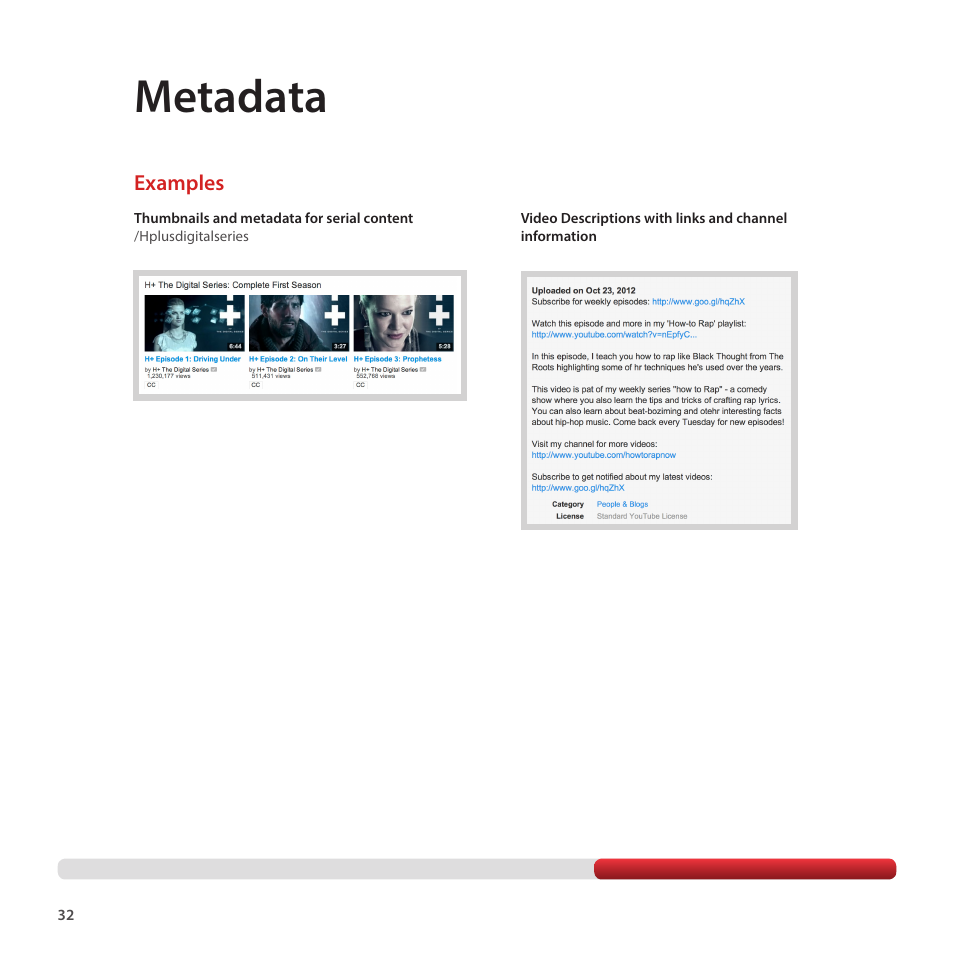 Metadata | Google Creator Playbook Version 4 User Manual | Page 34 / 92