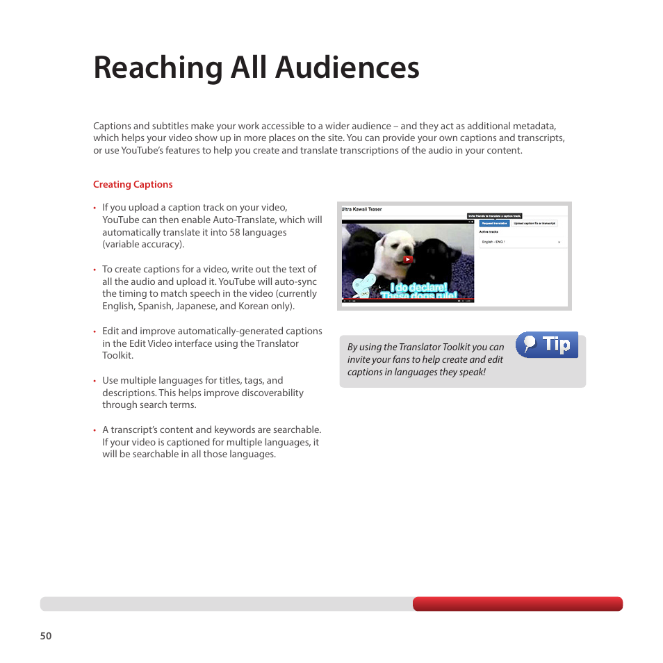 Reaching all audiences | Google Creator Playbook Version 4 User Manual | Page 52 / 92