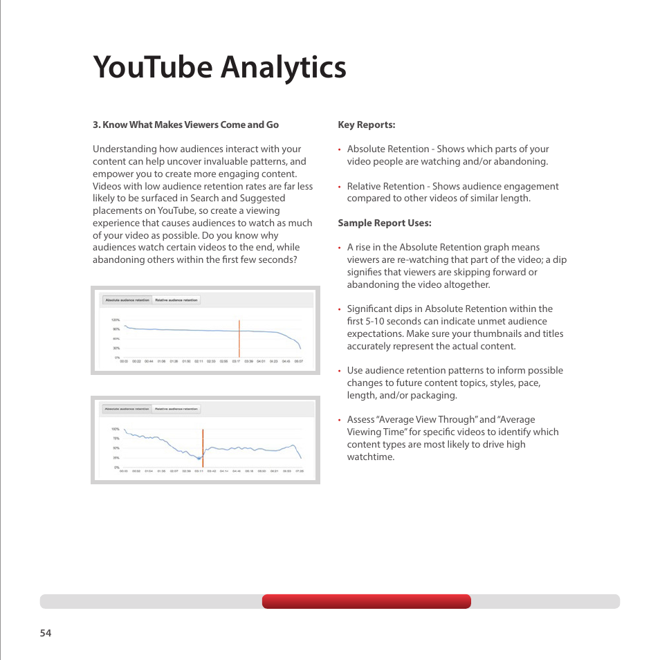 Youtube analytics | Google Creator Playbook Version 4 User Manual | Page 56 / 92