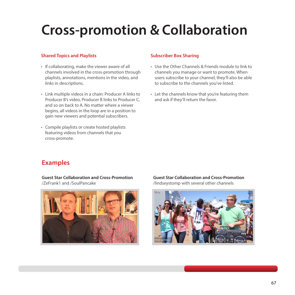 Cross-promotion & collaboration, Examples | Google Creator Playbook Version 4 User Manual | Page 69 / 92