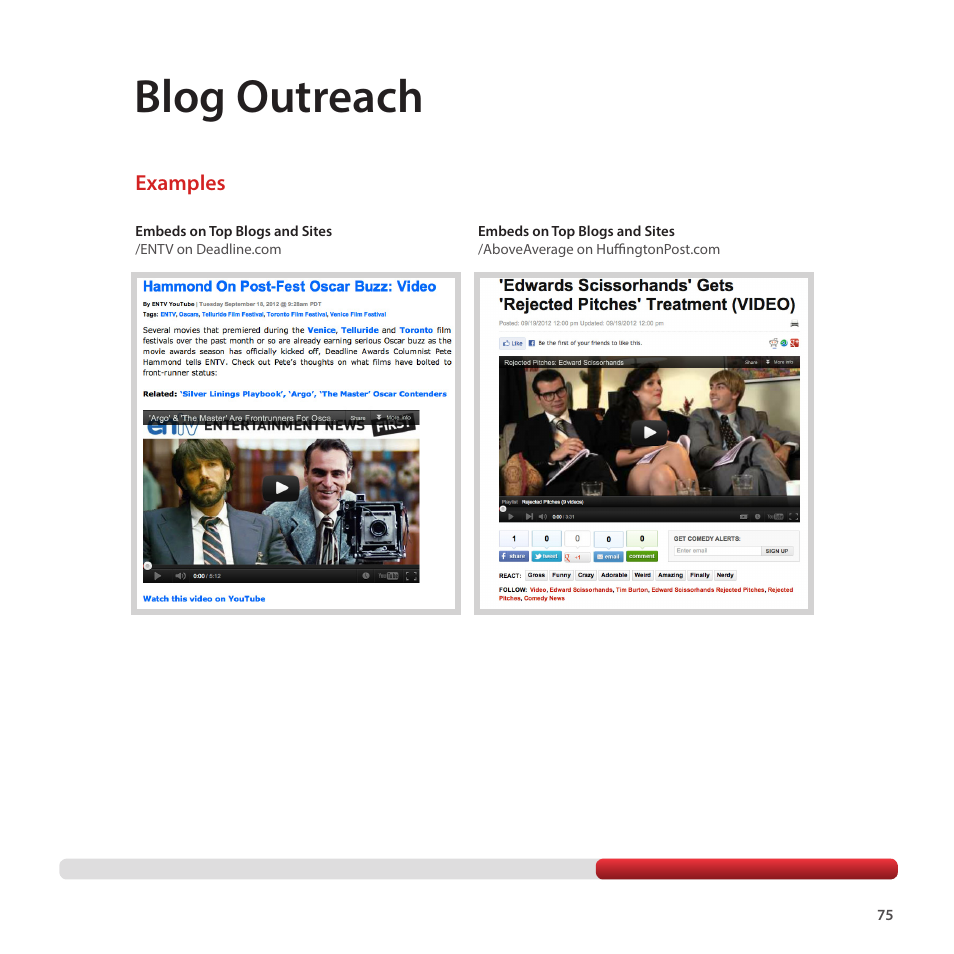 Blog outreach | Google Creator Playbook Version 4 User Manual | Page 77 / 92