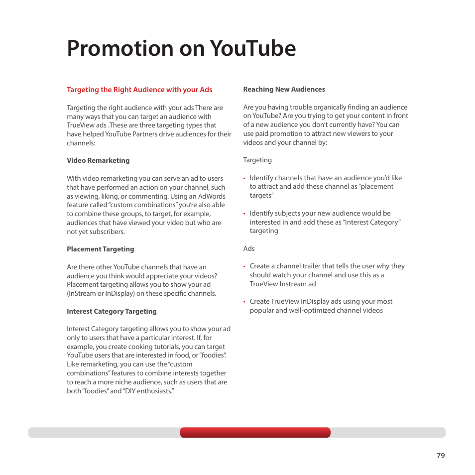 Promotion on youtube | Google Creator Playbook Version 4 User Manual | Page 81 / 92