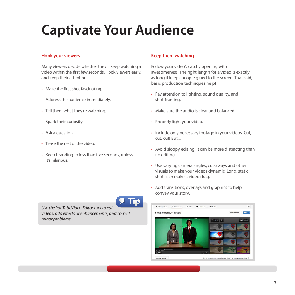 Captivate your audience | Google Creator Playbook Version 4 User Manual | Page 9 / 92