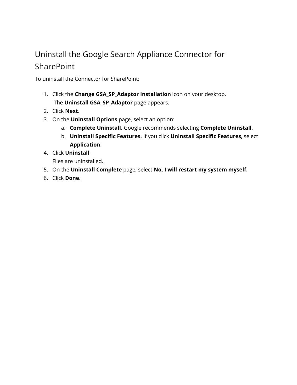 Google Search Appliance Connectors Deploying the Connector for SharePoint User Manual | Page 13 / 14