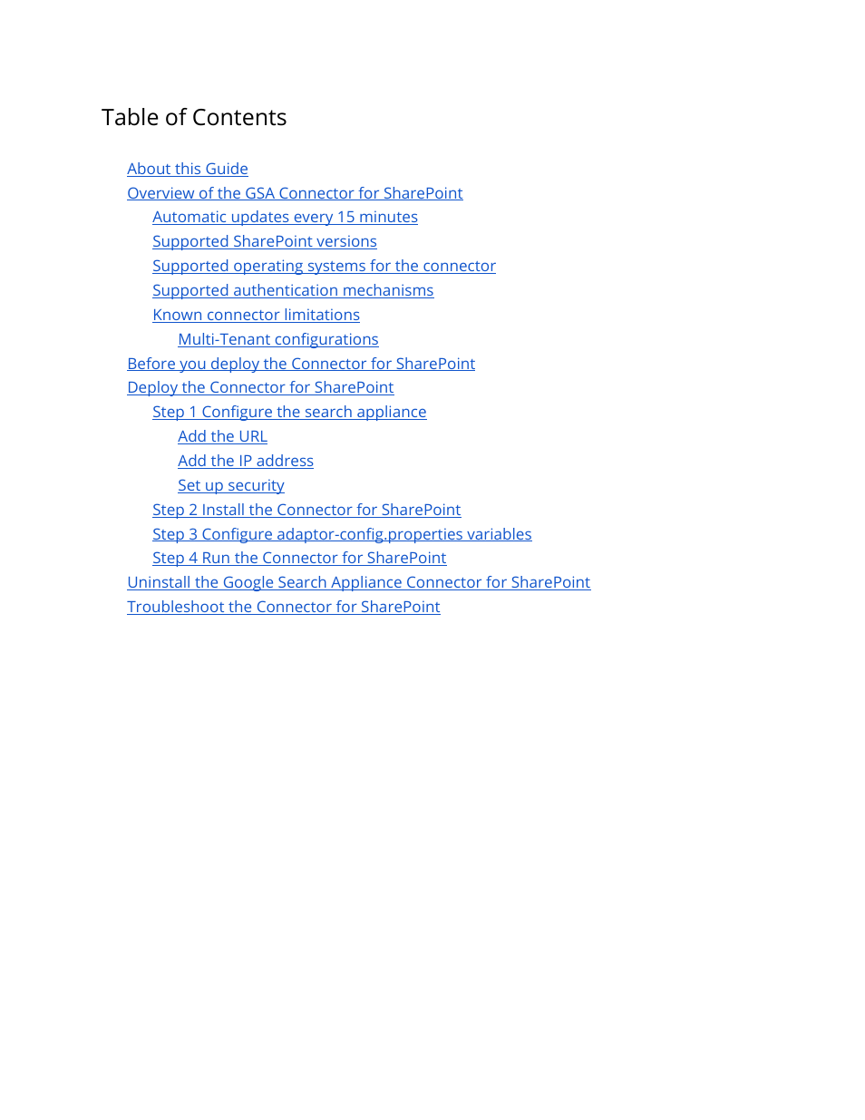Google Search Appliance Connectors Deploying the Connector for SharePoint User Manual | Page 2 / 14
