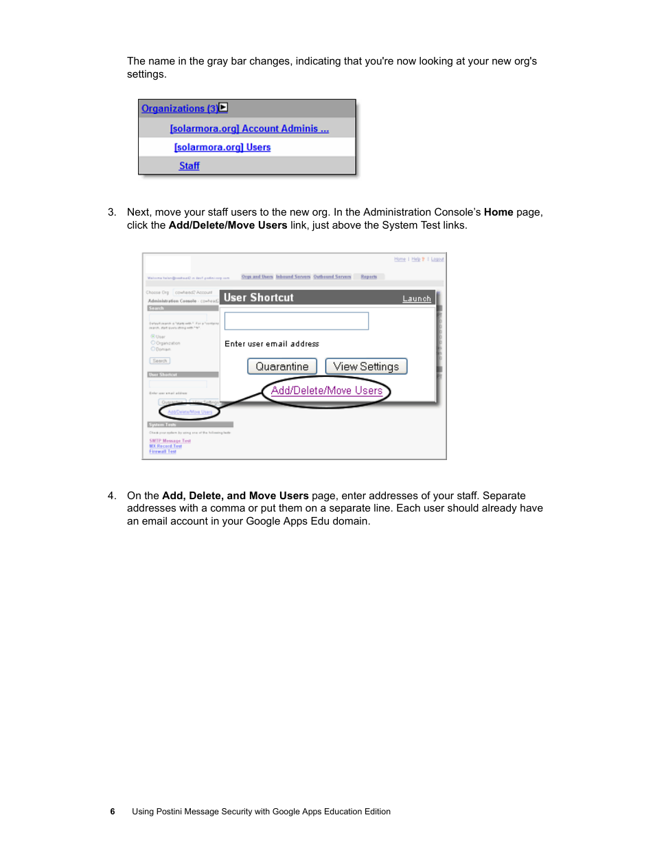 Google Postini Message Security Using Postini with Google Apps Education Edition User Manual | Page 6 / 22
