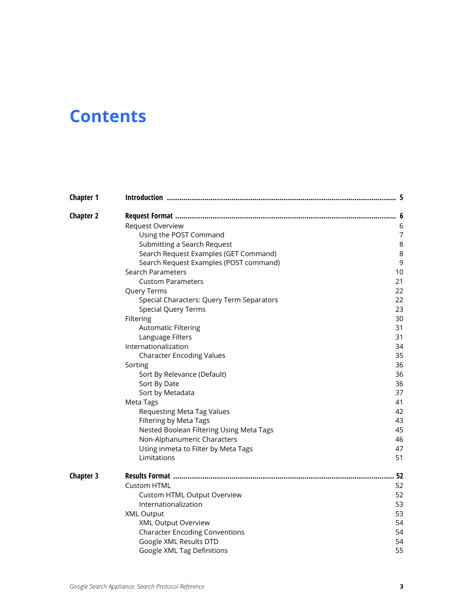 Google Search Appliance Protocol Reference User Manual | Page 3 / 116