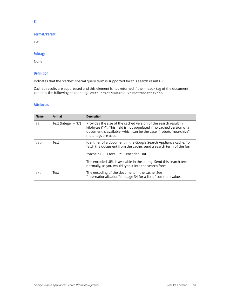 Google Search Appliance Protocol Reference User Manual | Page 56 / 116