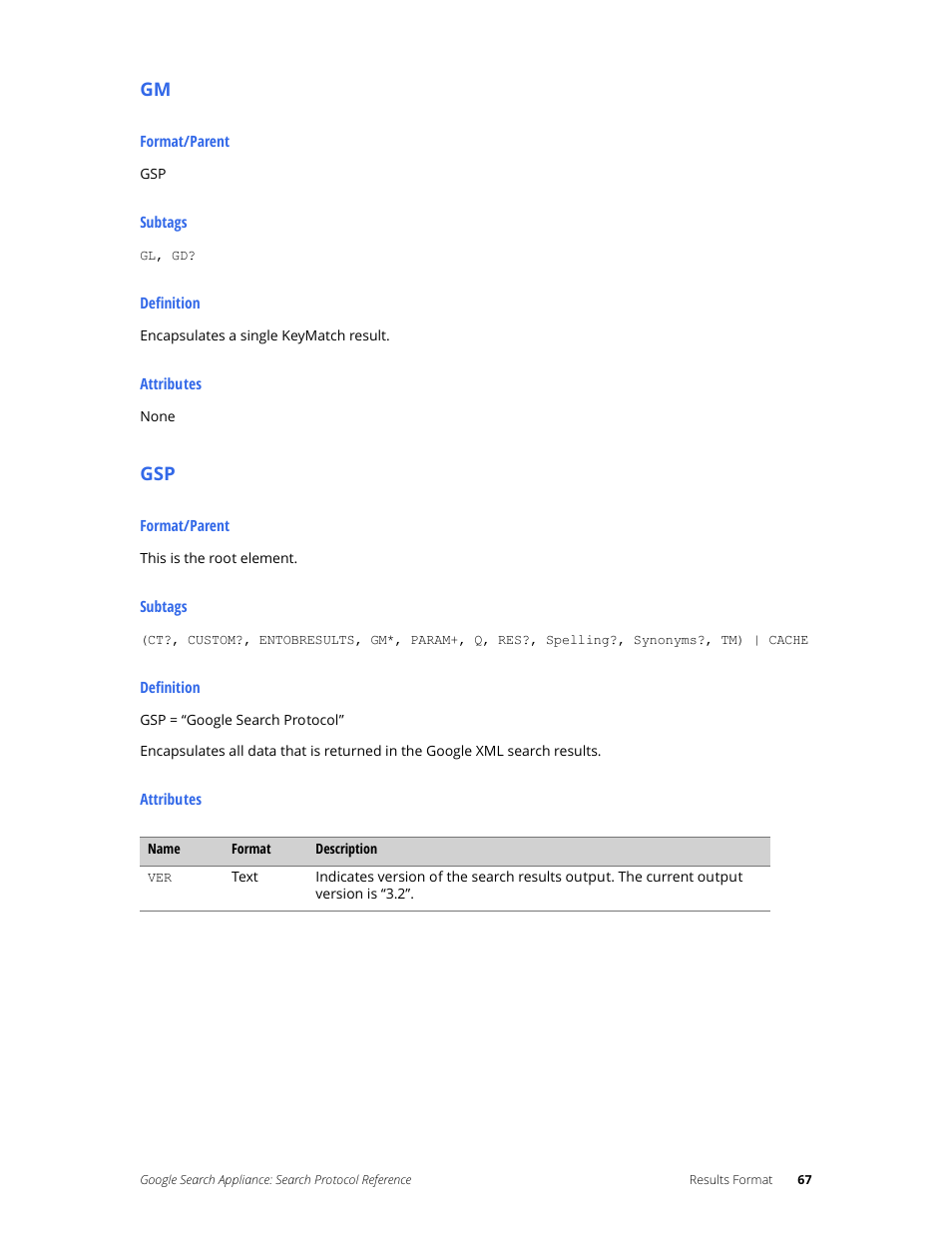 Google Search Appliance Protocol Reference User Manual | Page 67 / 116