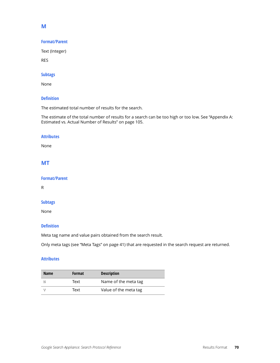 Google Search Appliance Protocol Reference User Manual | Page 70 / 116