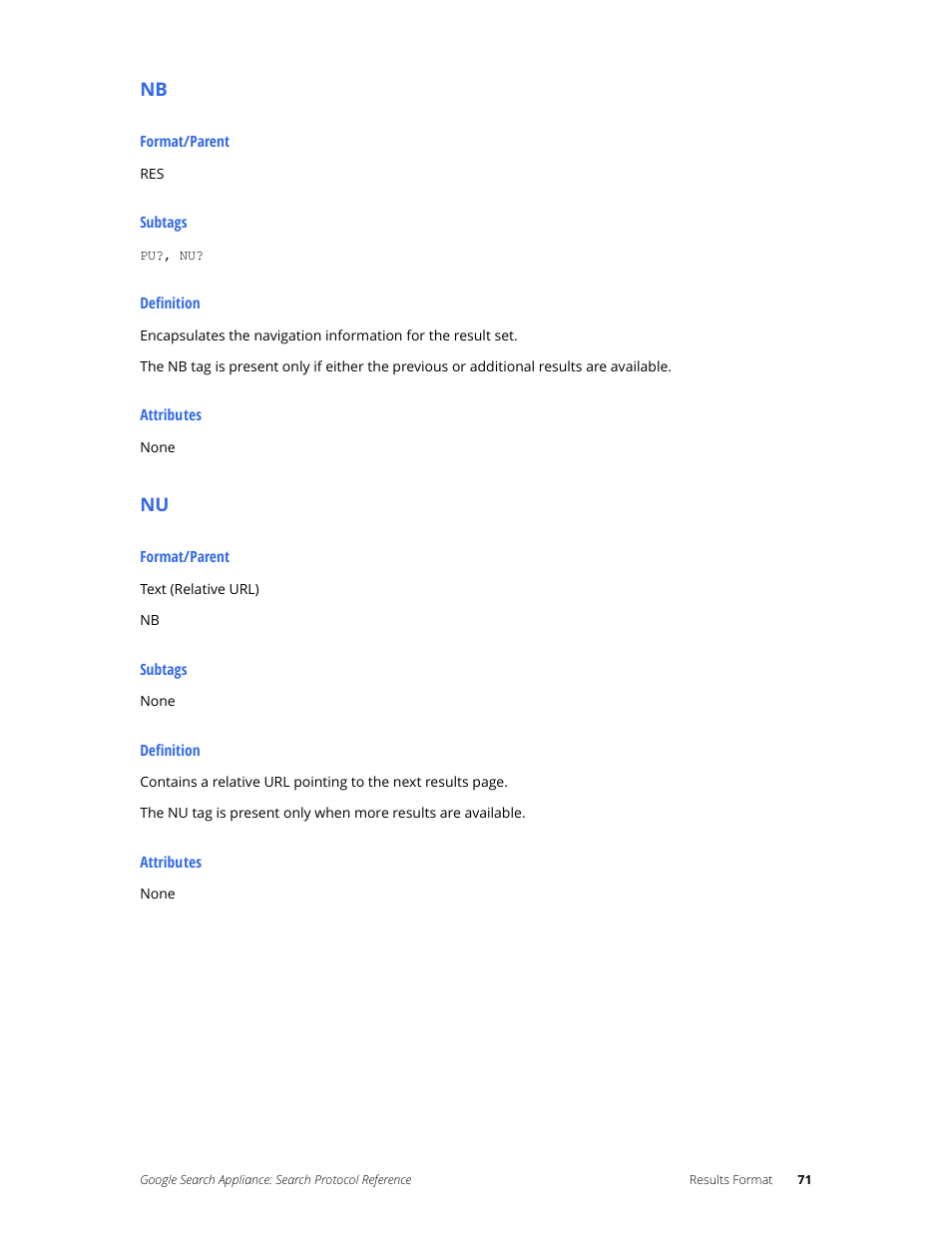 Google Search Appliance Protocol Reference User Manual | Page 71 / 116