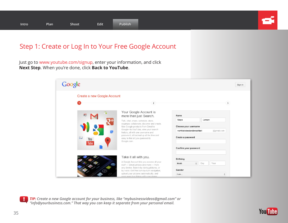 Google GROW YOUR BUSINESS WITH YOUTUBE A Step-by-Step Guide User Manual | Page 35 / 122