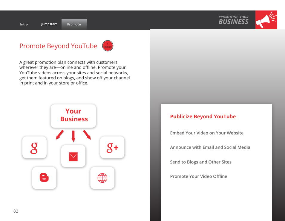 Business, Your, Promote beyond youtube | Google GROW YOUR BUSINESS WITH YOUTUBE A Step-by-Step Guide User Manual | Page 82 / 122