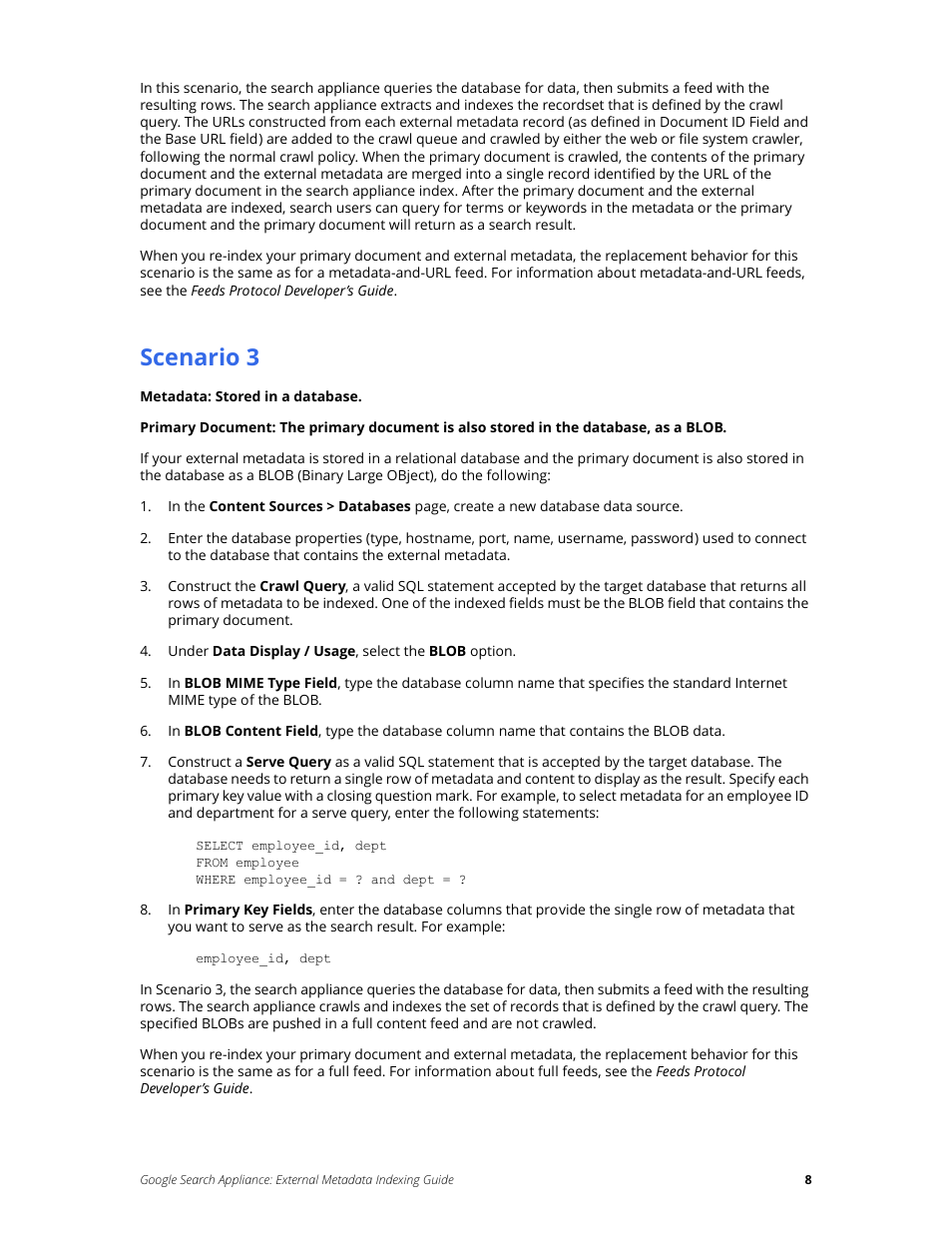 Scenario 3 | Google Search Appliance External Metadata Indexing Guide User Manual | Page 8 / 12