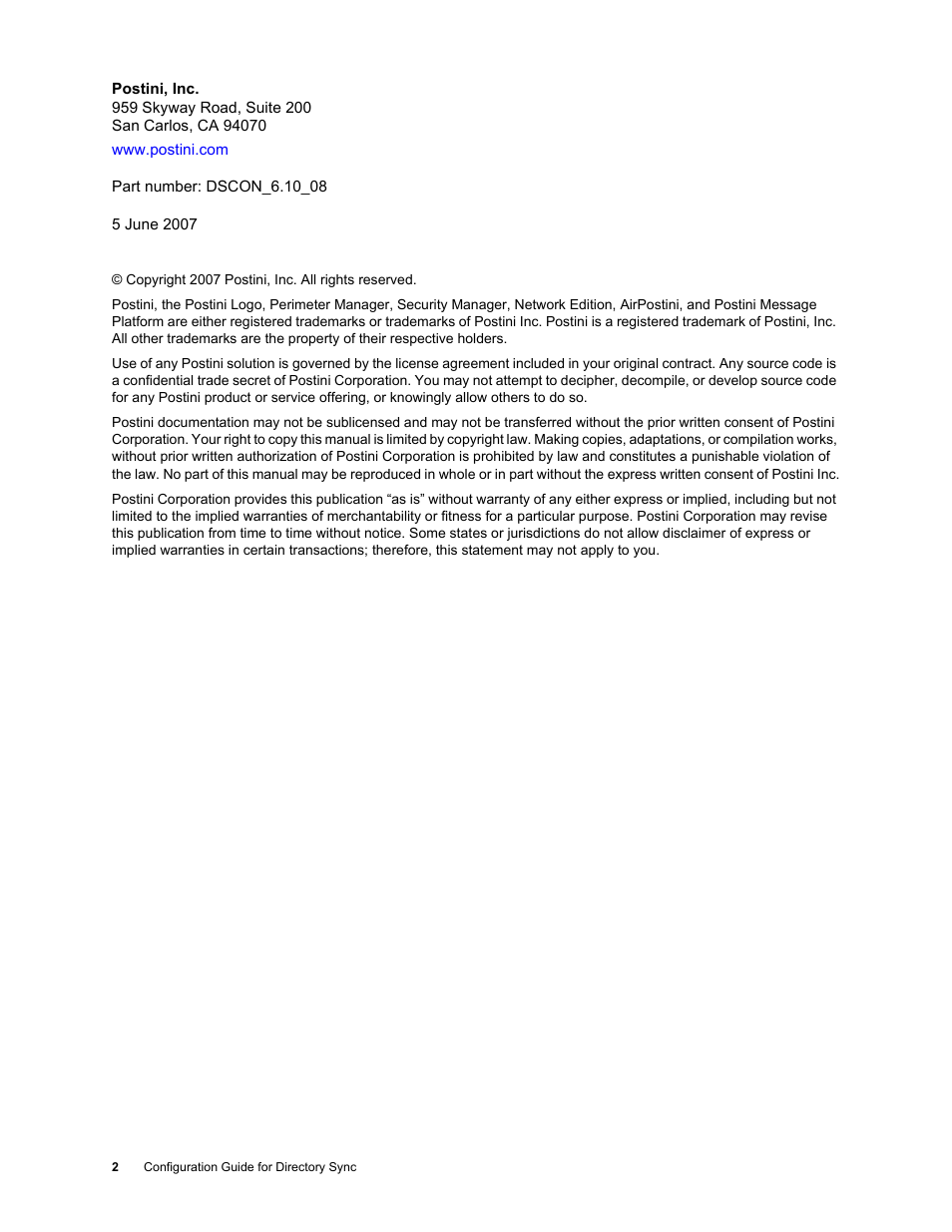 Google Postini Directory Sync Configuration Guide User Manual | Page 2 / 66