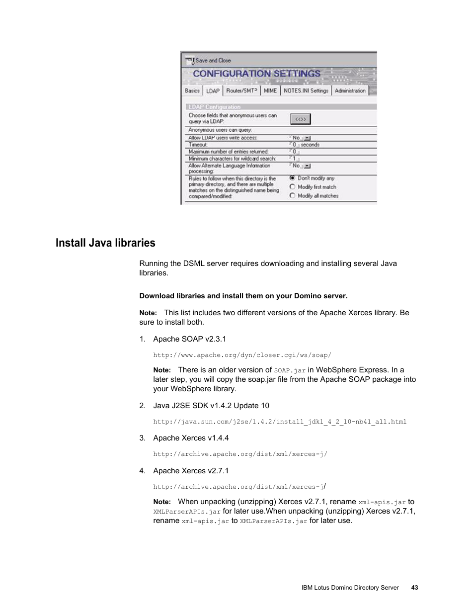 Install java libraries, Install java libraries 43 | Google Postini Directory Sync Configuration Guide User Manual | Page 43 / 66