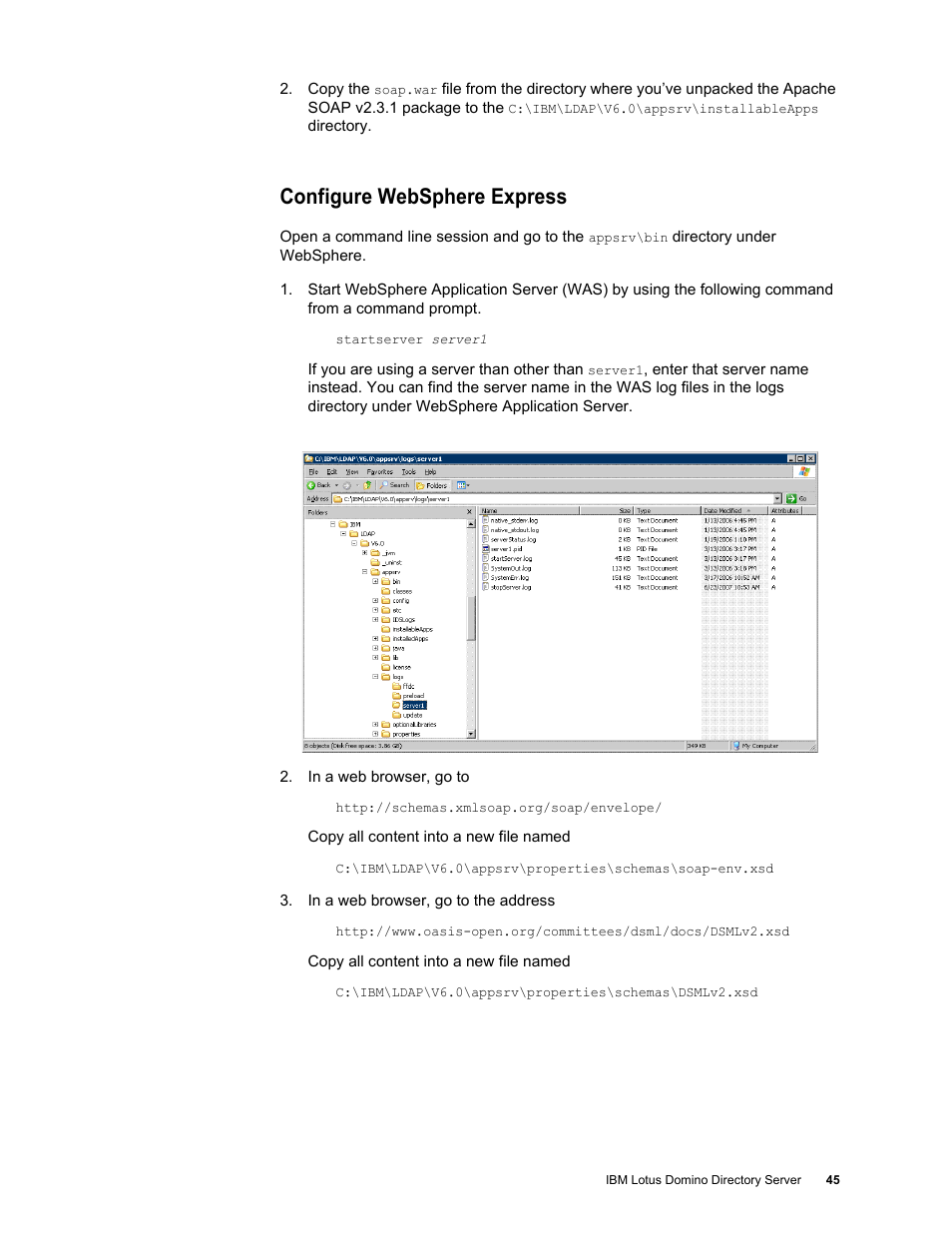 Configure websphere express, Configure websphere express 45 | Google Postini Directory Sync Configuration Guide User Manual | Page 45 / 66